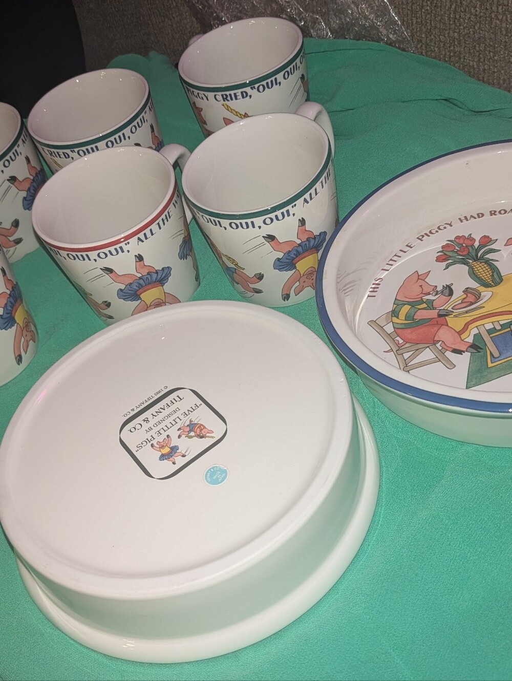 Tiffany And Co. 5 Lil Pigs Set